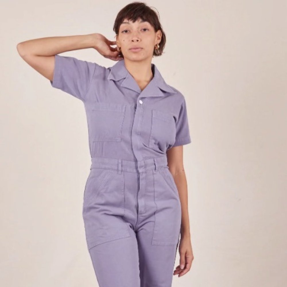 Big Bud Press Short Sleeve Jumpsuit Faded Grape XS NWOT